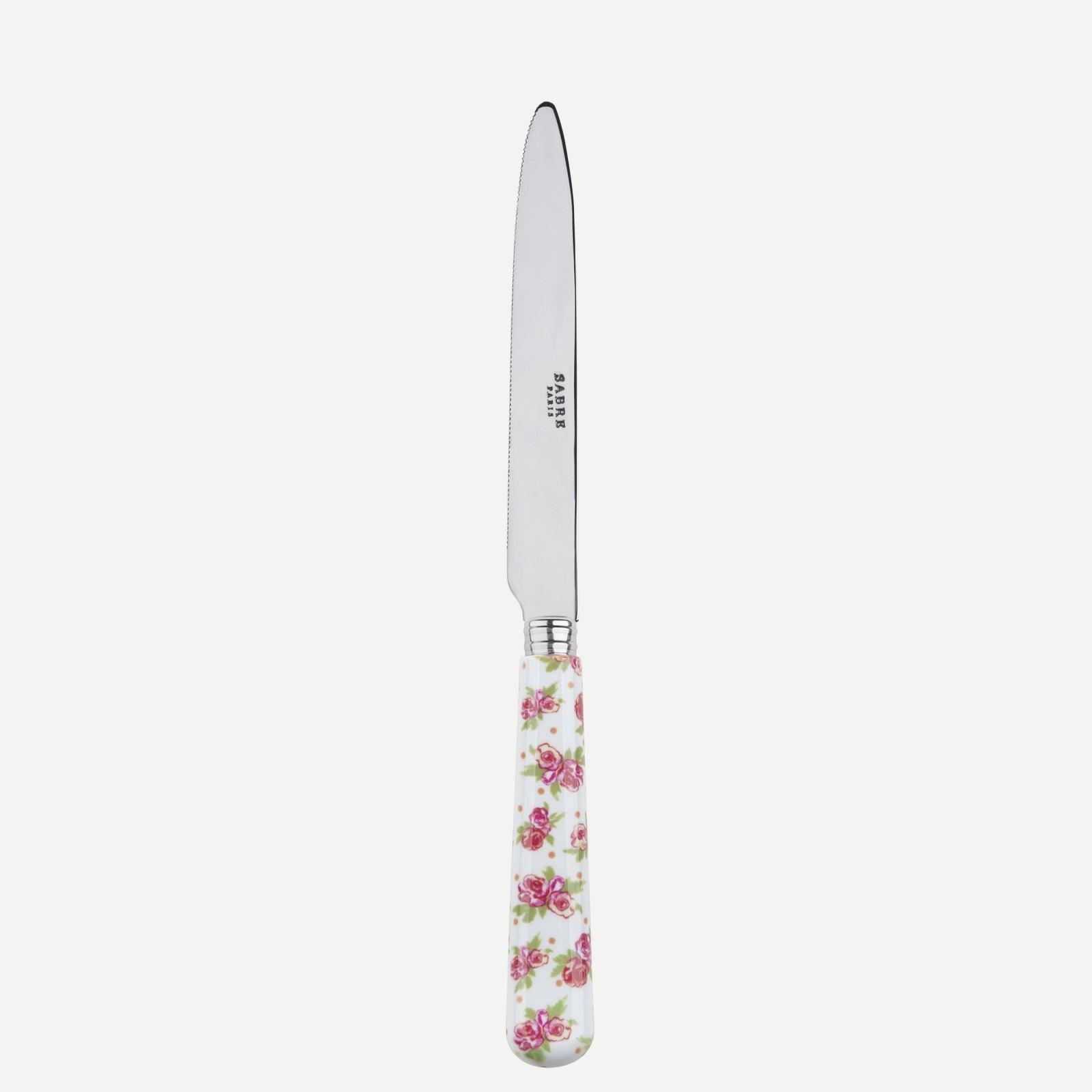 Couteau à lame crantée - Liberty - Blanc