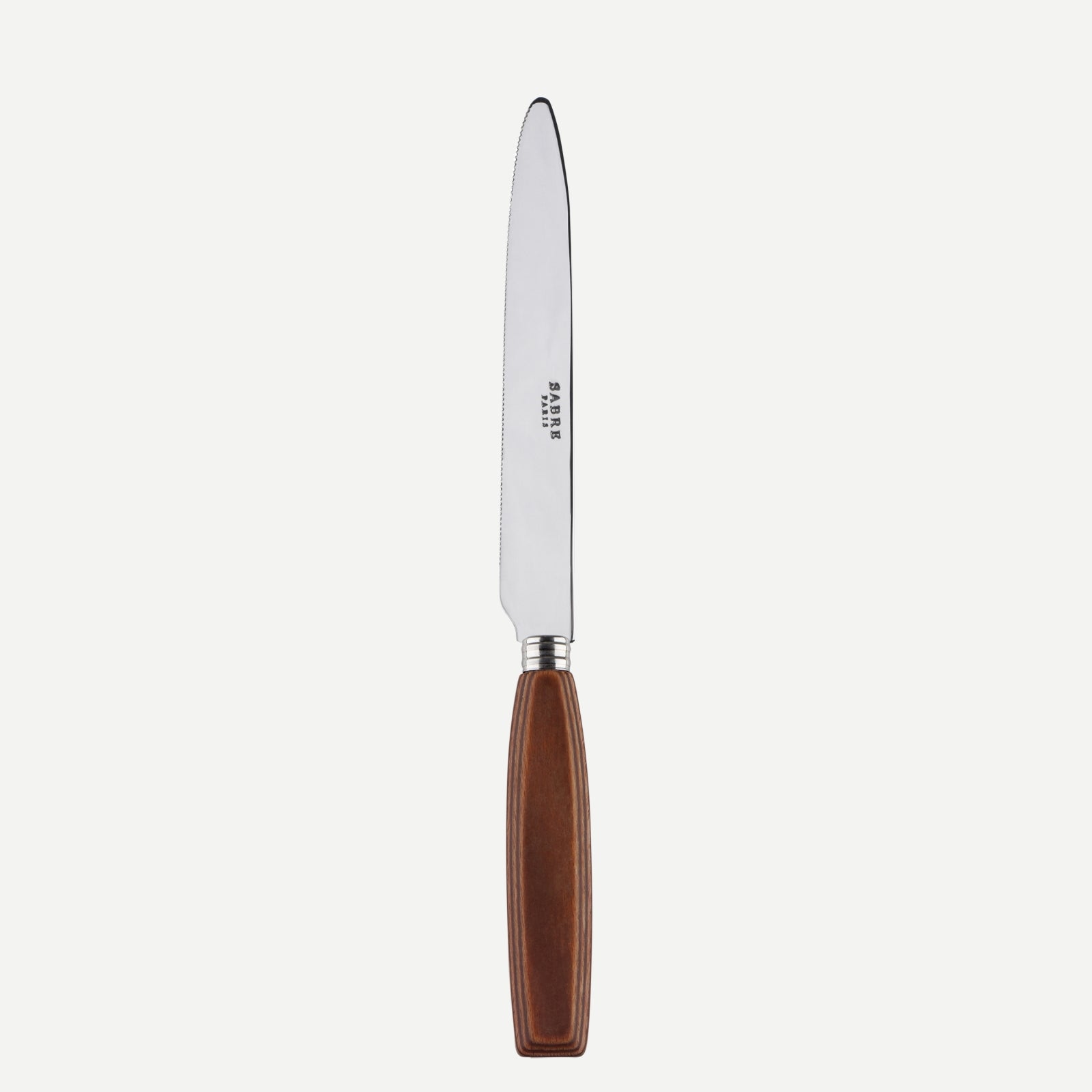 Serrated Dinner knife Blade - Djembe - Light press wood
