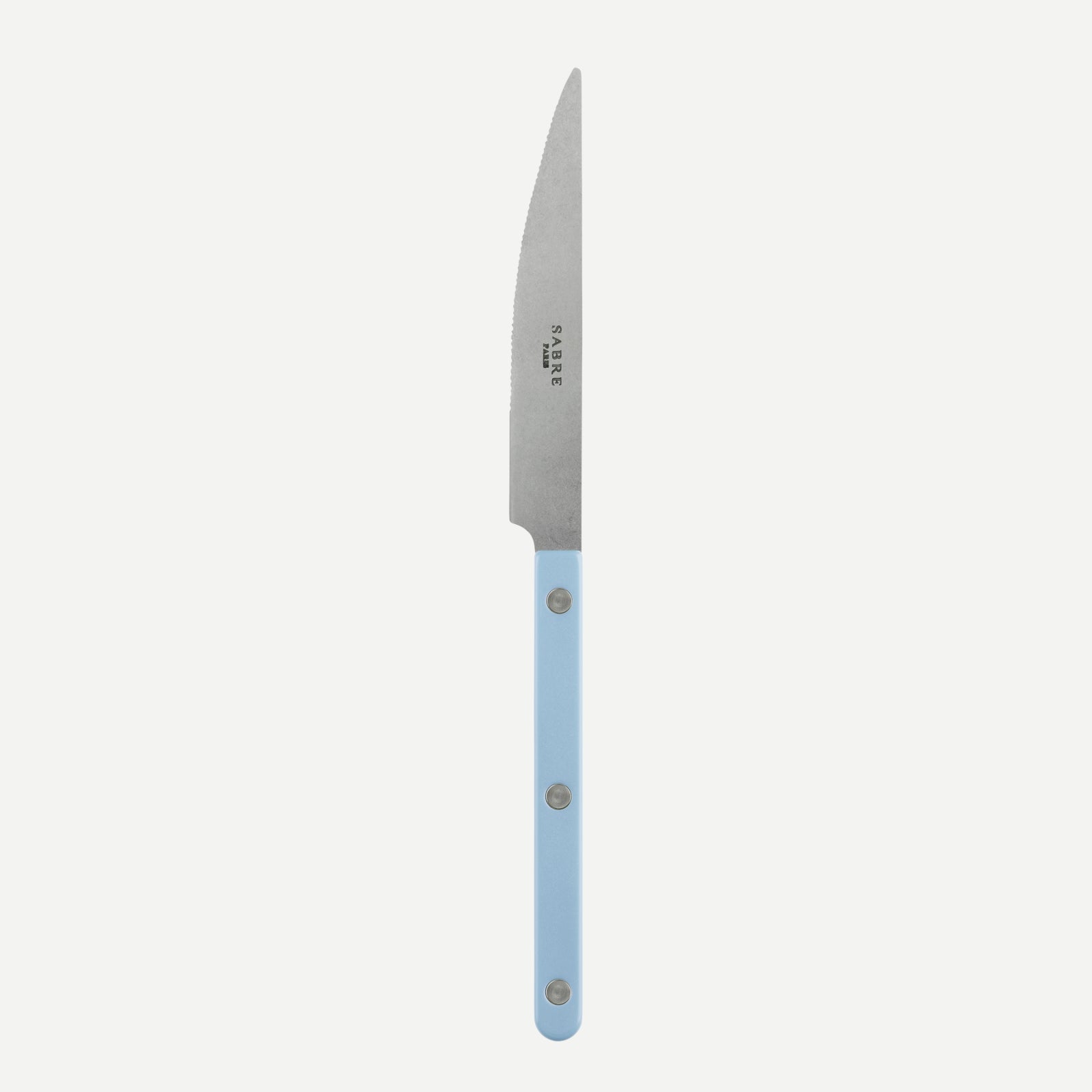 Couteau de table - Bistrot Vintage uni mat - Bleu pastel