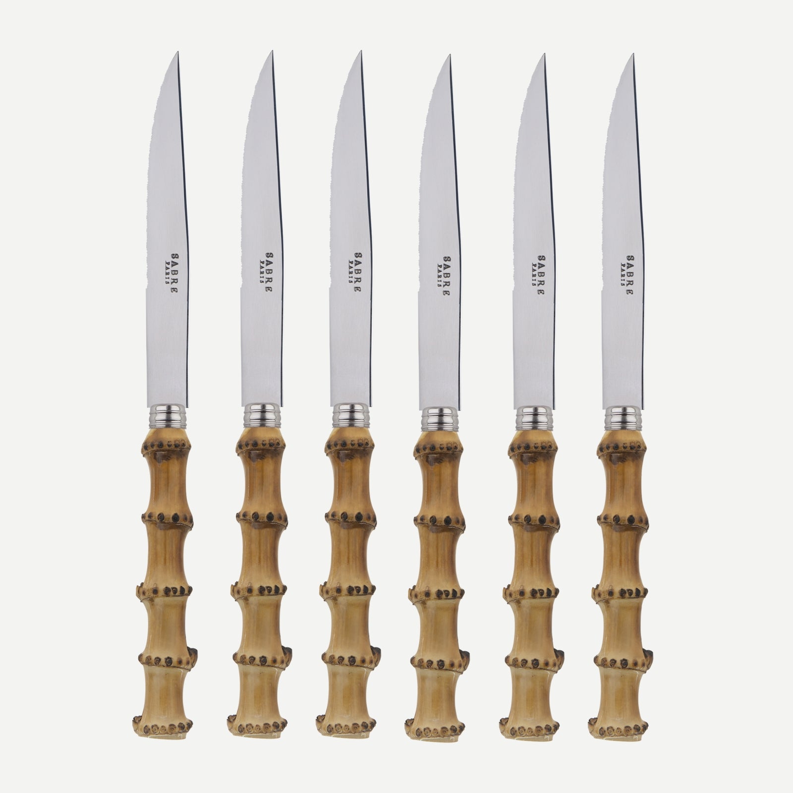 Set of 6 steak knives - Panda - Bamboo